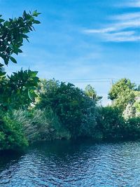Scenic view of river against sky