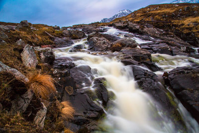 River flowing through rocks