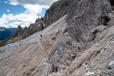 Scenic view of rocky mountains against sky