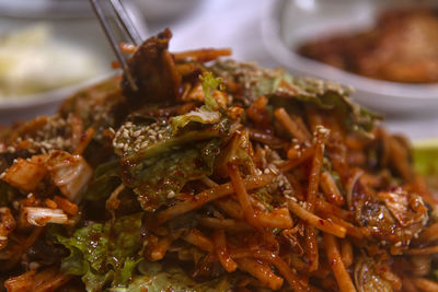 Close-up of food in plate