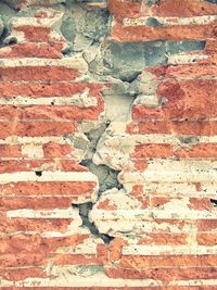 Full frame shot of old brick wall
