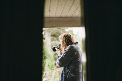 Man photographing