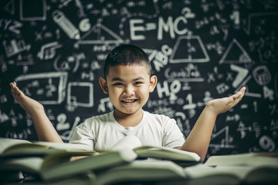 Portrait of boy smiling