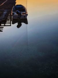 High angle view of sea against sky