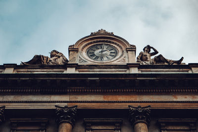 Low angle view of statue of building