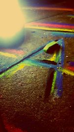 Close up of multi colored wall