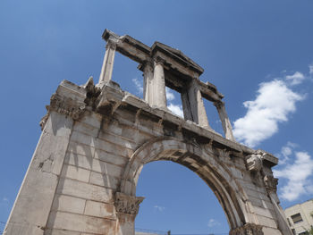 Low angle view of historical building against sky