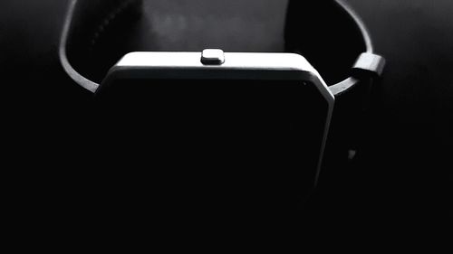 Modern electric lamp in darkroom