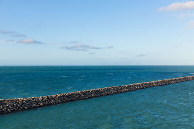 Mole in the harbour of hirtshals, denmark