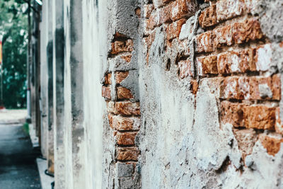 Close-up of weathered wall