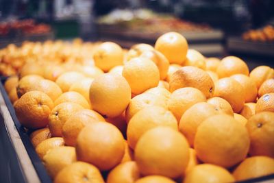 Close-up of fruits for sale at market stall