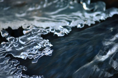 Close-up of frozen sea