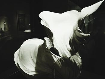 Midsection of man standing at home