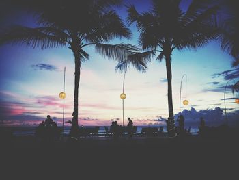 Silhouette of trees at sunset