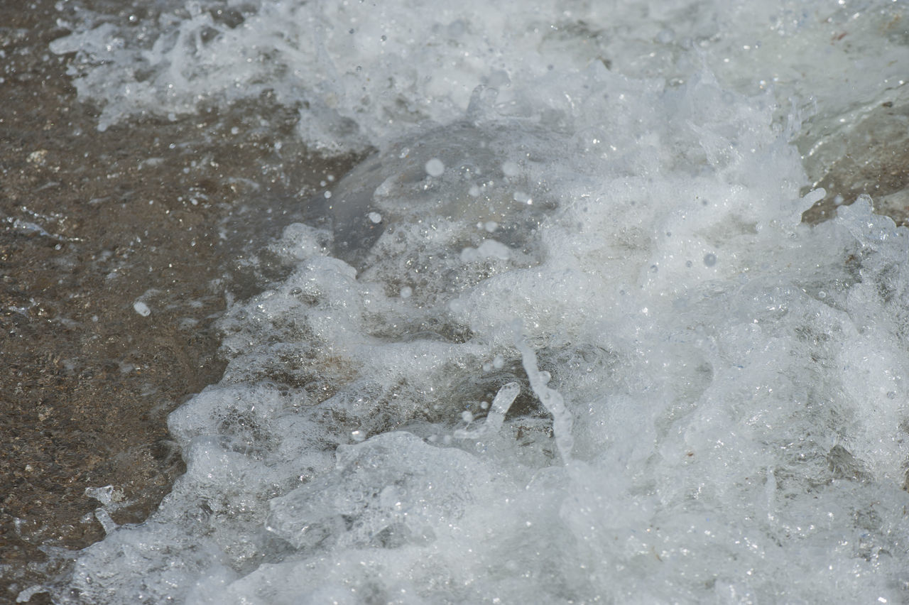 CLOSE-UP OF FROZEN SEA