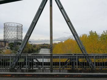 Bridge over river against sky