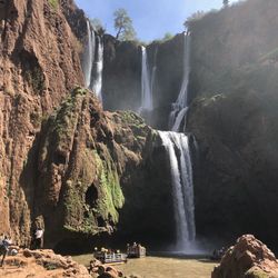 Scenic view of waterfall