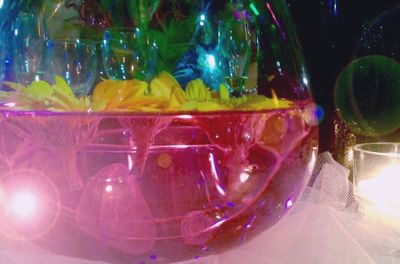 Close-up of multi colored lights