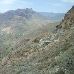 High angle view of mountain road