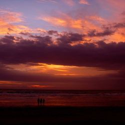 Scenic view of dramatic sky over sea