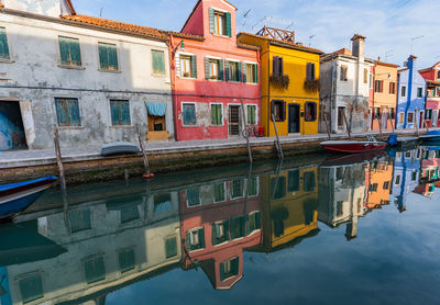 Reflection of buildings in canal