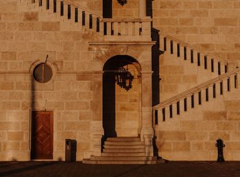 Low angle view of historic building