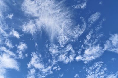 Low angle view of clouds in sky