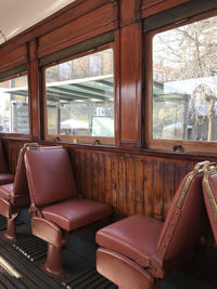 Empty seats in train