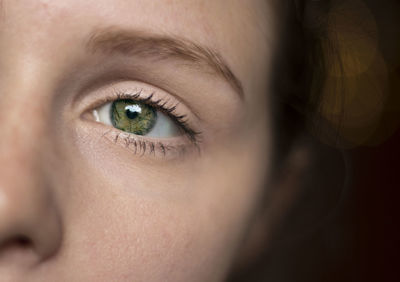 Close-up of young woman eye