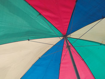 Low angle view of multi colored umbrella