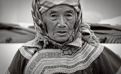 Close-up portrait of senior woman