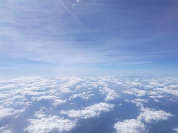 Scenic view of clouds in blue sky