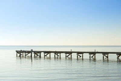 View of sea against clear sky