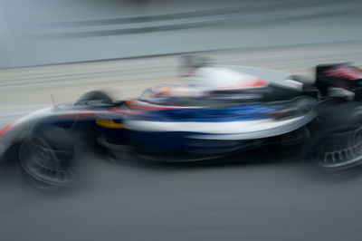 Blurred motion of car