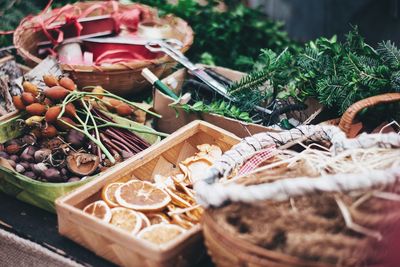 Food for sale at market