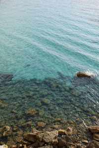 High angle view of sea