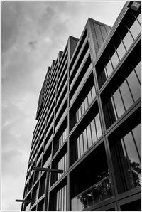 Low angle view of modern building against sky