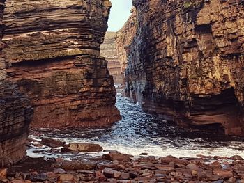 Rock formations at seaside