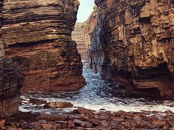 Rock formations at seaside