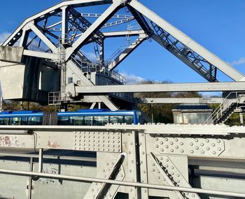 Low angle view of bridge against sky