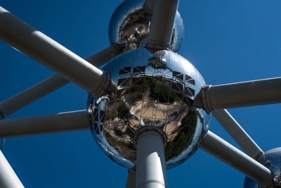 Low angle view of built structure against blue sky