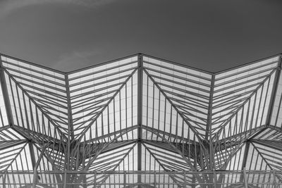 Low angle view of modern building against sky