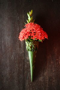 Close-up of red flower bouquet