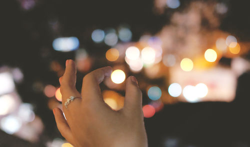 Defocused lights at night