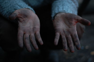 Close-up of hands