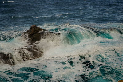 Scenic view of sea waves