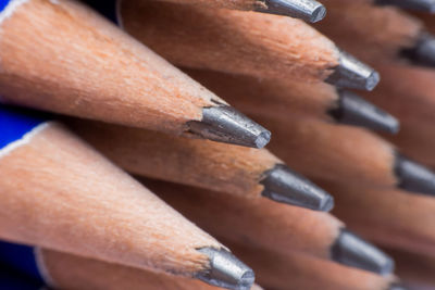 Close-up of pencil on wood