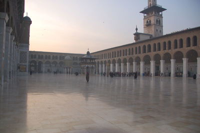 View of historical building at sunset