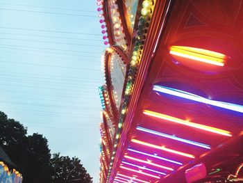 Low angle view of illuminated building