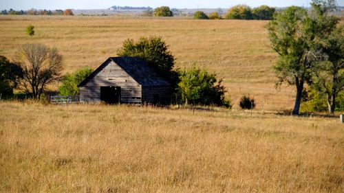 House on countryside landscape